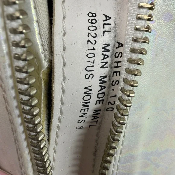 Demonia Ashes-120‎ holographic patent chunky platform boots women size 8 Pink - Picture 12 of 12